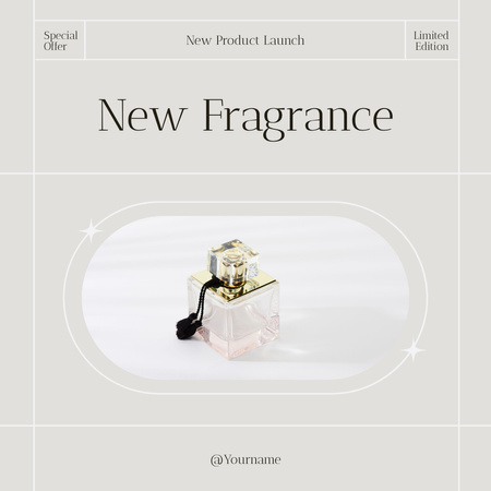 New Women's Fragrance Promotion Instagram AD Design Template
