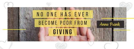 Ontwerpsjabloon van Facebook cover van Citation about no one is poor