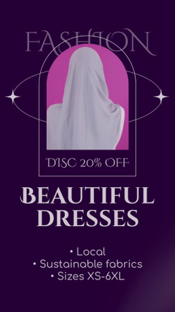 Dresses With Discount And Full Range Of Sizes Instagram Video Story Design Template
