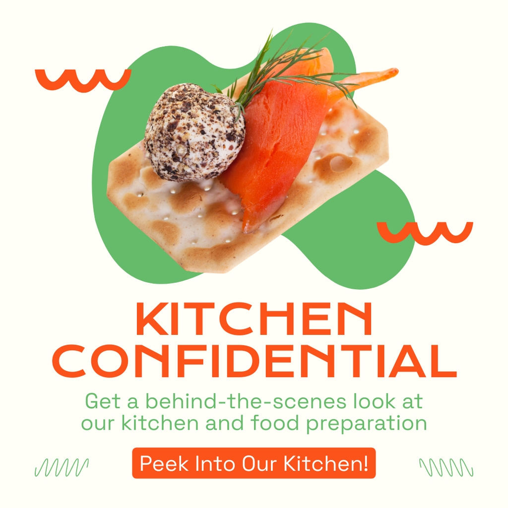 Plantilla de diseño de Catering Services Offer with Tasty Canape Snack Instagram AD 