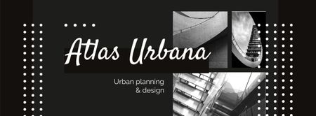 Plantilla de diseño de Escaleras en edificio moderno de Diseño Urbano Facebook cover 