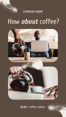 Inspiration to Try Coffee  Instagram Story Design Template