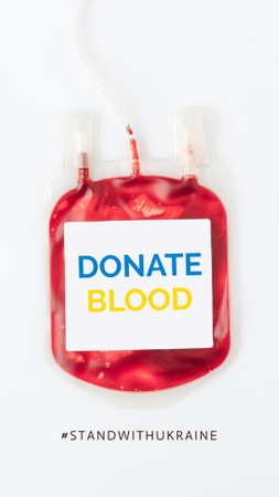 Donate Blood for Ukraine Instagram Story Design Template