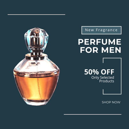 Discount Offer on Perfume for Men Instagram Design Template