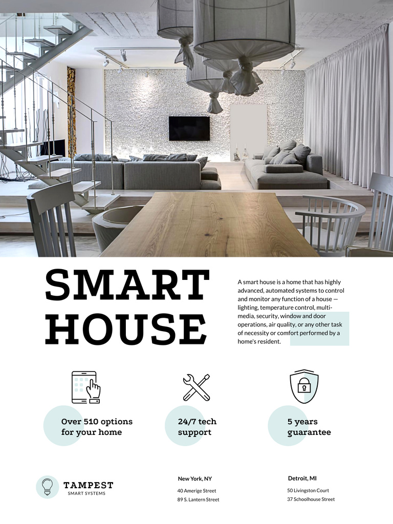 Platilla de diseño Technology of Smart House Poster US