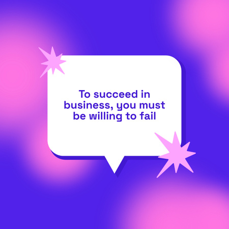 Inspirational Phrase about Success in Business LinkedIn post Design Template