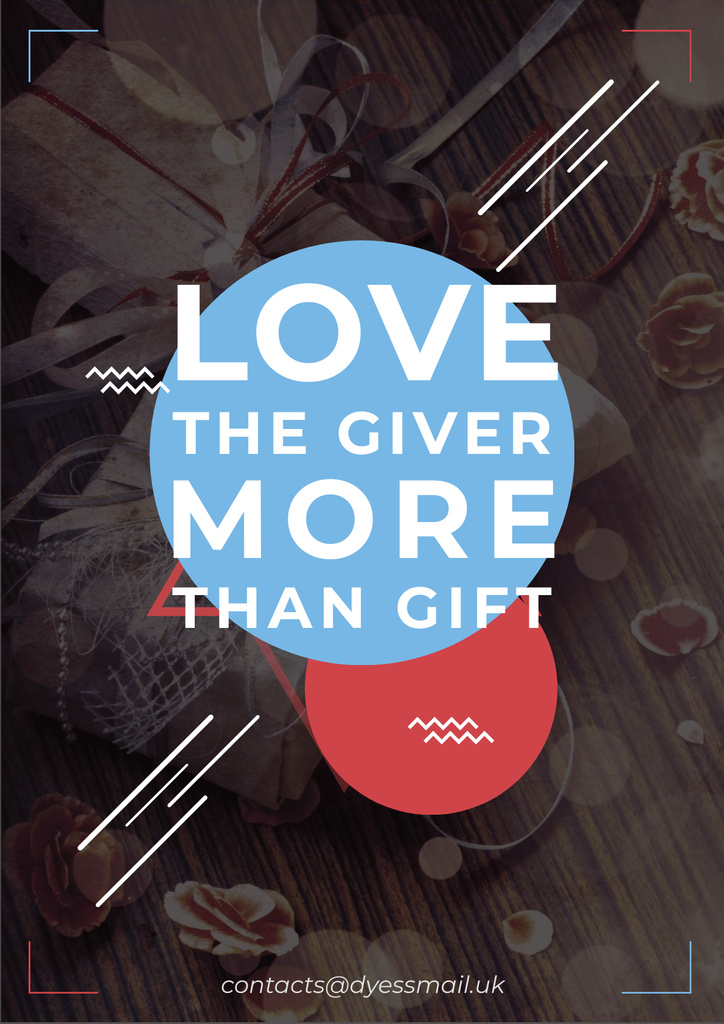 Love Citation with Gifts Poster – шаблон для дизайну