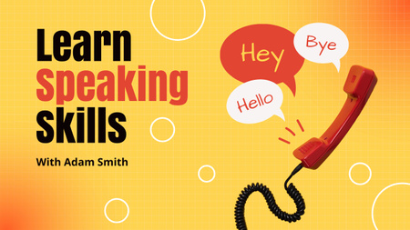 Learn Speaking Skills Youtube Thumbnail – шаблон для дизайну