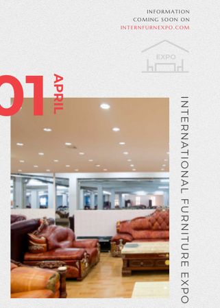Plantilla de diseño de Furniture Expo invitation with modern Interior Flayer 