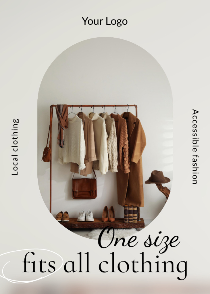 Offer of One Size Clothing Flayerデザインテンプレート