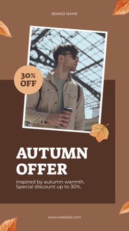 Autumn Fashion Offers for Men Instagram Video Story Design Template