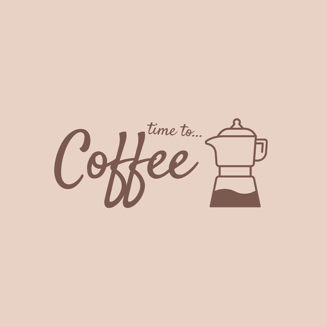 Vibrant Coffee Maker Café Experience Logo Πρότυπο σχεδίασης