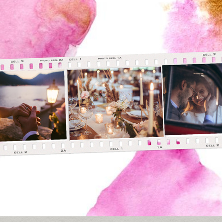 Happy Couple romantically celebrating Wedding Instagram – шаблон для дизайну