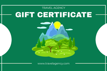 Hiking Tour Discount Offer Gift Certificate Design Template