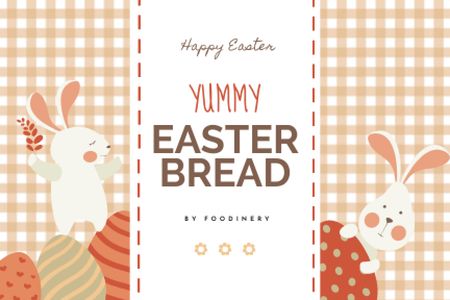 Fresh Bread for Easter Holiday Label Šablona návrhu