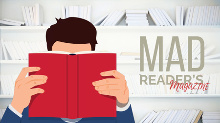 Reading Inspiration Man with Red Book Full HD video Modelo de Design