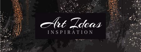 Designvorlage kunst-inspiration auf glänzendem glitzermuster für Facebook cover