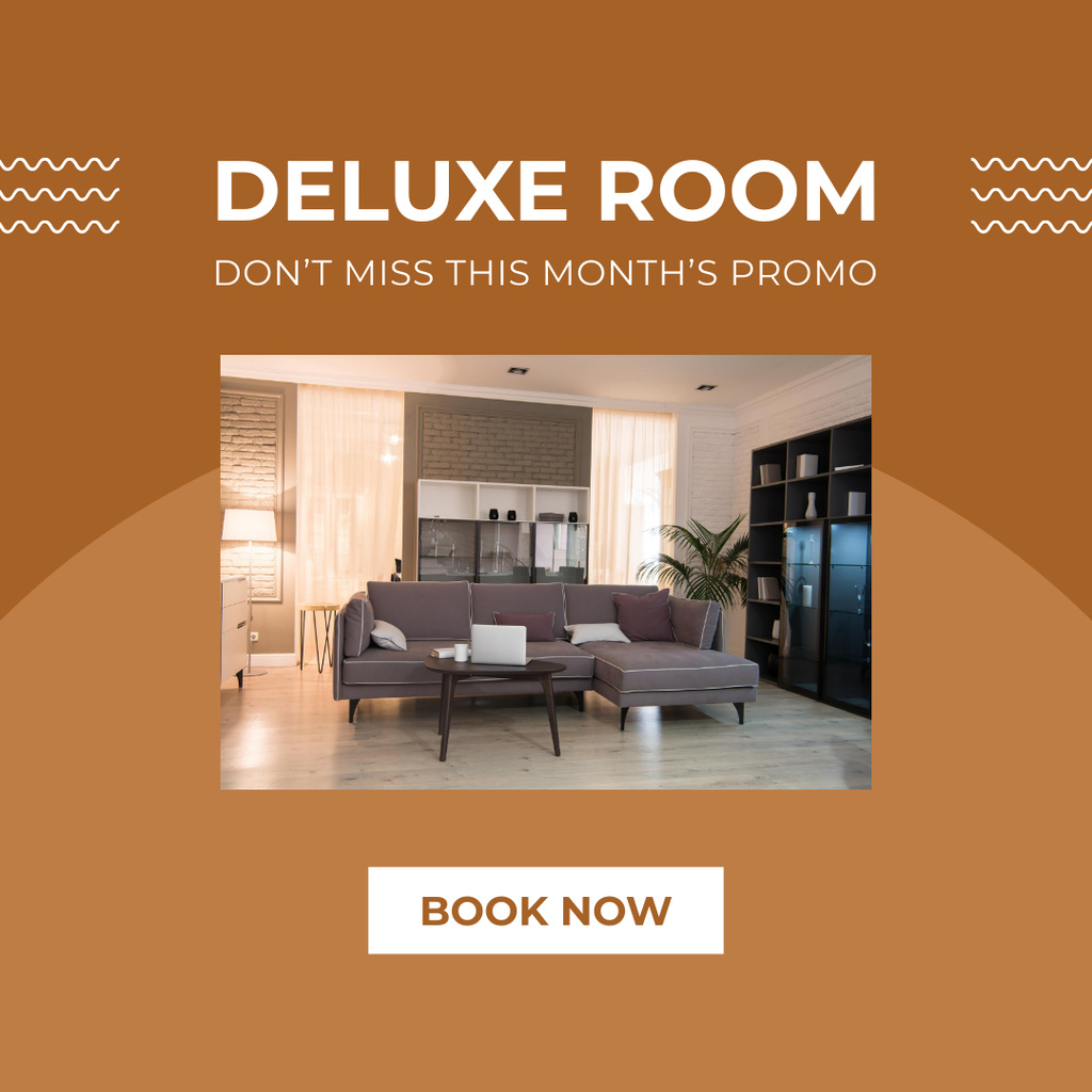 Plantilla de diseño de Furniture Offer with Stylish Room Interior Instagram 