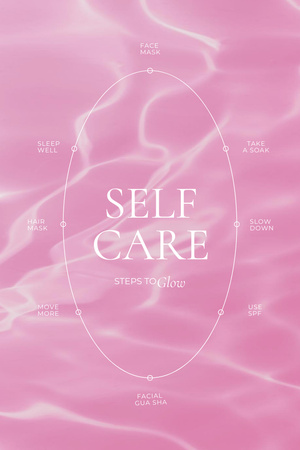 Beauty Ad with Pink Water Background Pinterest – шаблон для дизайну