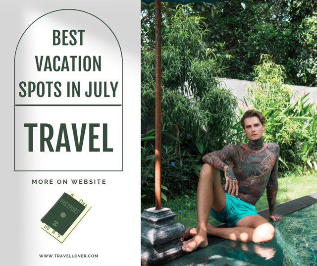 Template di design Best vacation spots discount Facebook