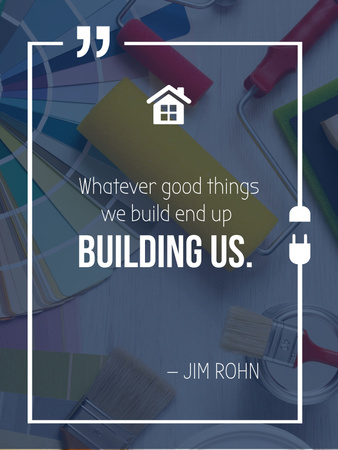 Building Quote Tools for Home Renovation Poster US Design Template