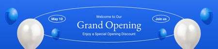 Özel İndirimli ve Balonlu Büyük Açılış Etkinliği Ebay Store Billboard Tasarım Şablonu