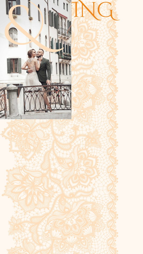 Happy Newlyweds on Wedding day Instagram Story Šablona návrhu