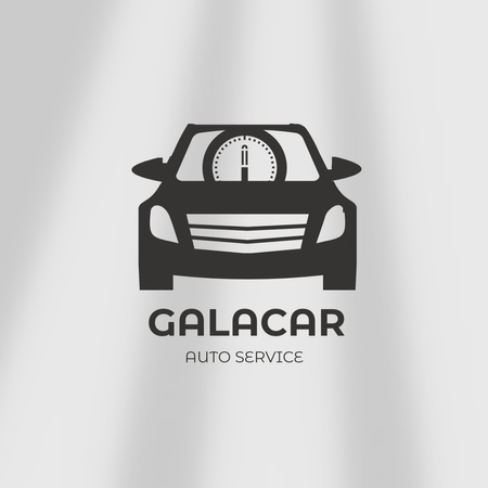 Auto Service Ad with Emblem of Car Logo 1080x1080px Design Template