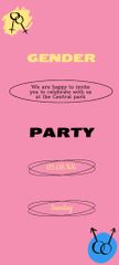 Gender Party Announcement on Pink Simple