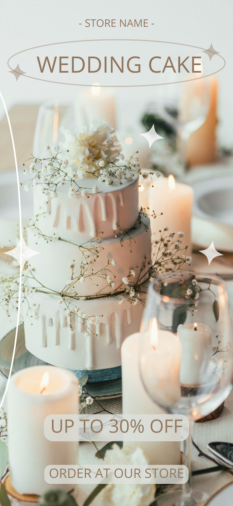 Modèle de visuel Wedding Cakes Store Offer - Snapchat Geofilter