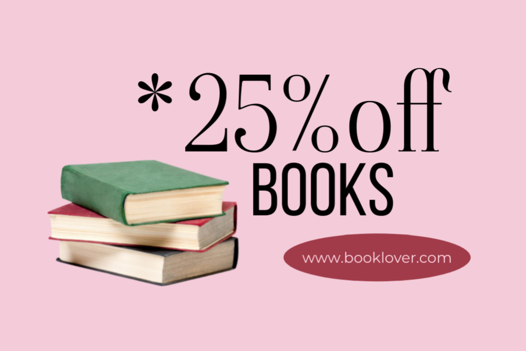Voucher for Books Lovers Label Design Template