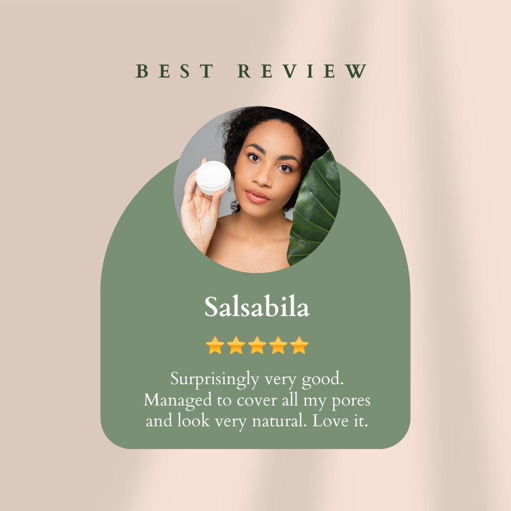 Plantilla de diseño de Review on Skincare Products with Woman holding Cream Instagram 