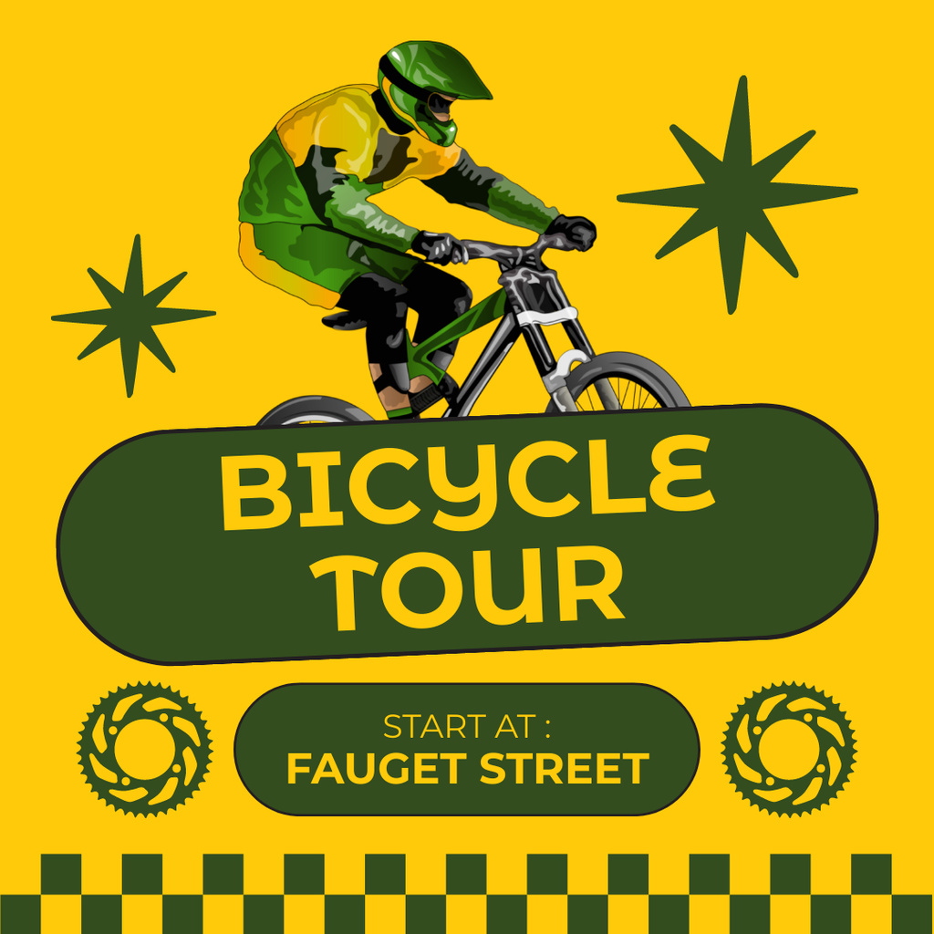 Extremal Tour by Bicycles Instagram Πρότυπο σχεδίασης