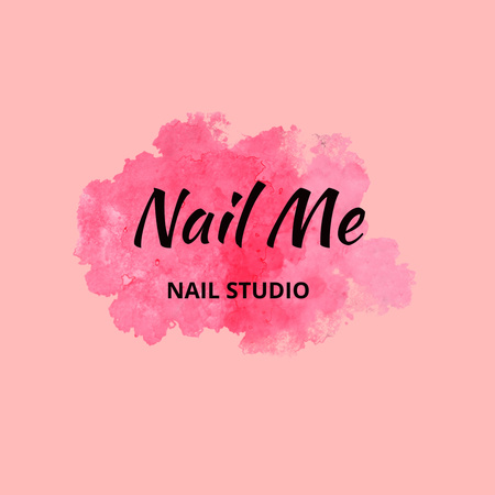 Skilled Nail Studio Services Offered Logo 1080x1080px Design Template