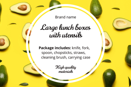 Modèle de visuel School Food Ad - Label