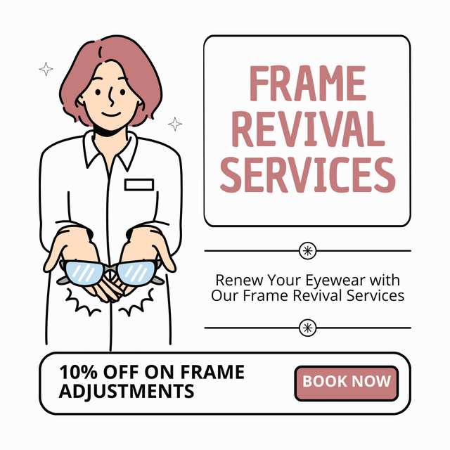Glasses Frame Revival Service Offer Instagram AD Šablona návrhu
