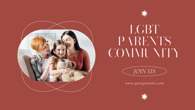 Designvorlage LGBT Parent Community Invitation für Full HD video