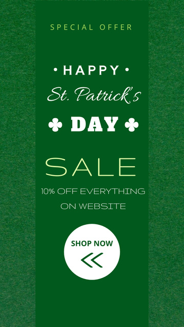 Special Products On Patrick's Day Sale Offer TikTok Video Šablona návrhu