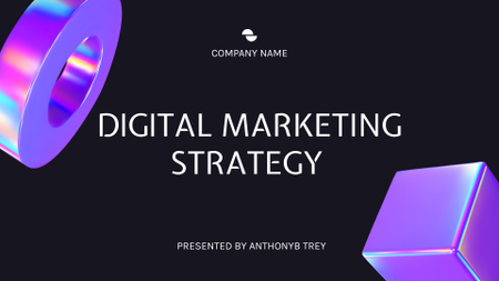 Template di design Proposta di strategia di marketing digitale Presentation Wide