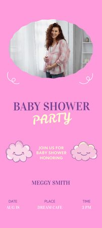 Designvorlage baby shower party-ankündigung für Invitation 9.5x21cm