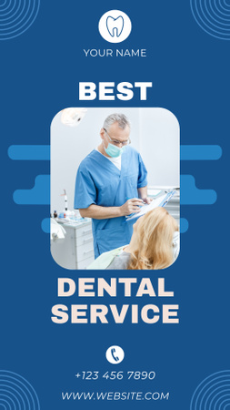 Designvorlage Best Dental Services Offer für Instagram Video Story