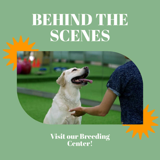 Top-notch Breeding Center Visit In Person Promotion Animated Post Design Template