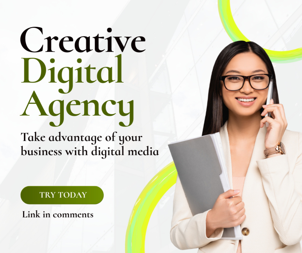Szablon projektu Creative Digital Business Services Ad Facebook
