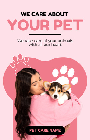 Plantilla de diseño de Anuncio de Pet Care Center en rosa IGTV Cover 