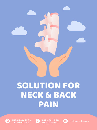 Template di design offerta di servizi medici osteopatici Poster 36x48in