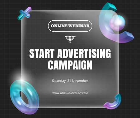 Platilla de diseño Advertising Campaign Start Announcement Facebook