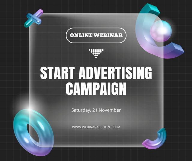 Designvorlage Advertising Campaign Start Announcement für Facebook