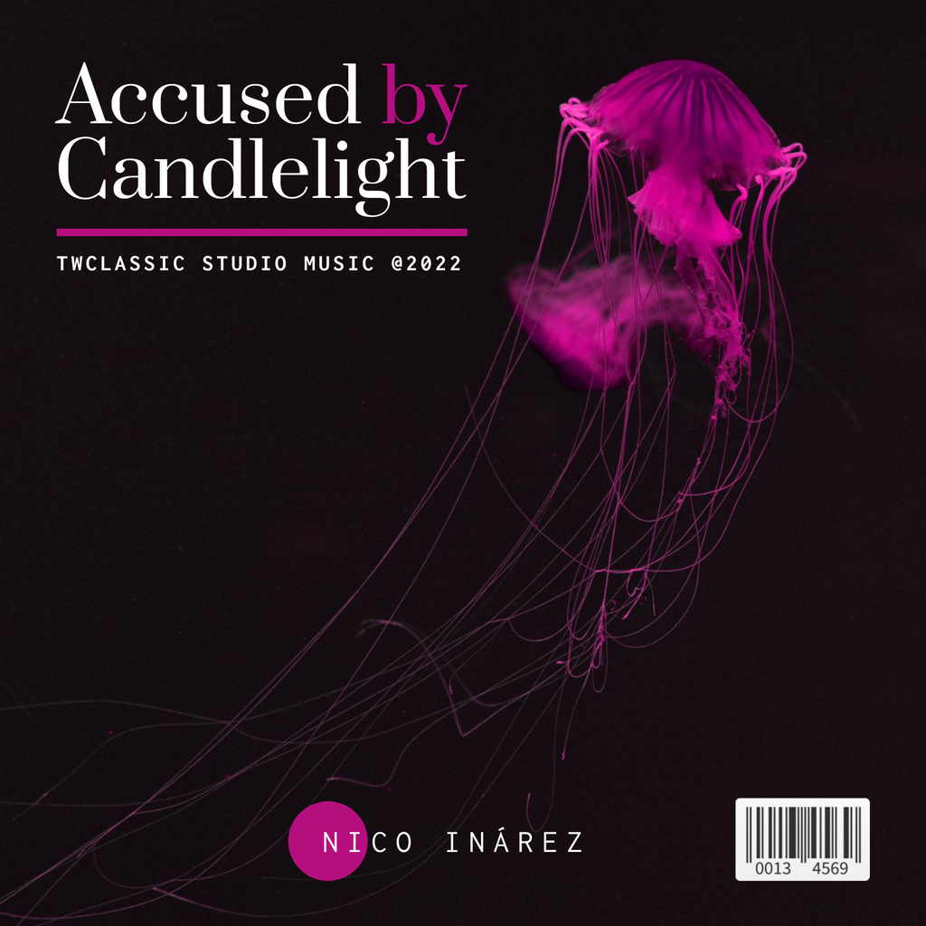 Album Cover Accused with Pink Jellyfish Album Cover Design Template