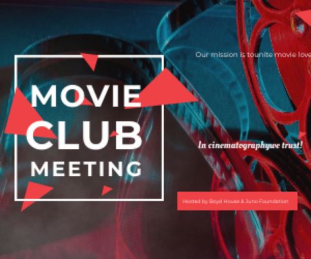 Plantilla de diseño de Movie club meeting Medium Rectangle 