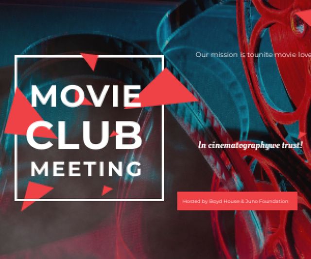 Plantilla de diseño de Movie club meeting Medium Rectangle 